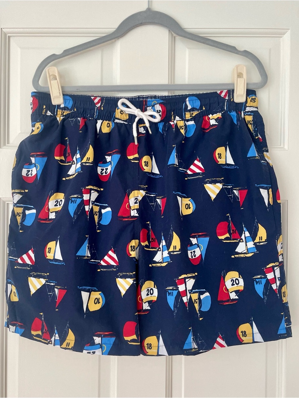 Vintage Brooks Brothers Navy Sail Regatta Swim Trunks Size M